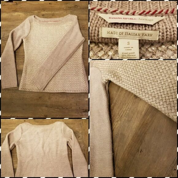 Banana Republic Heritage collection cream with metalic thread - Picture 1 of 3